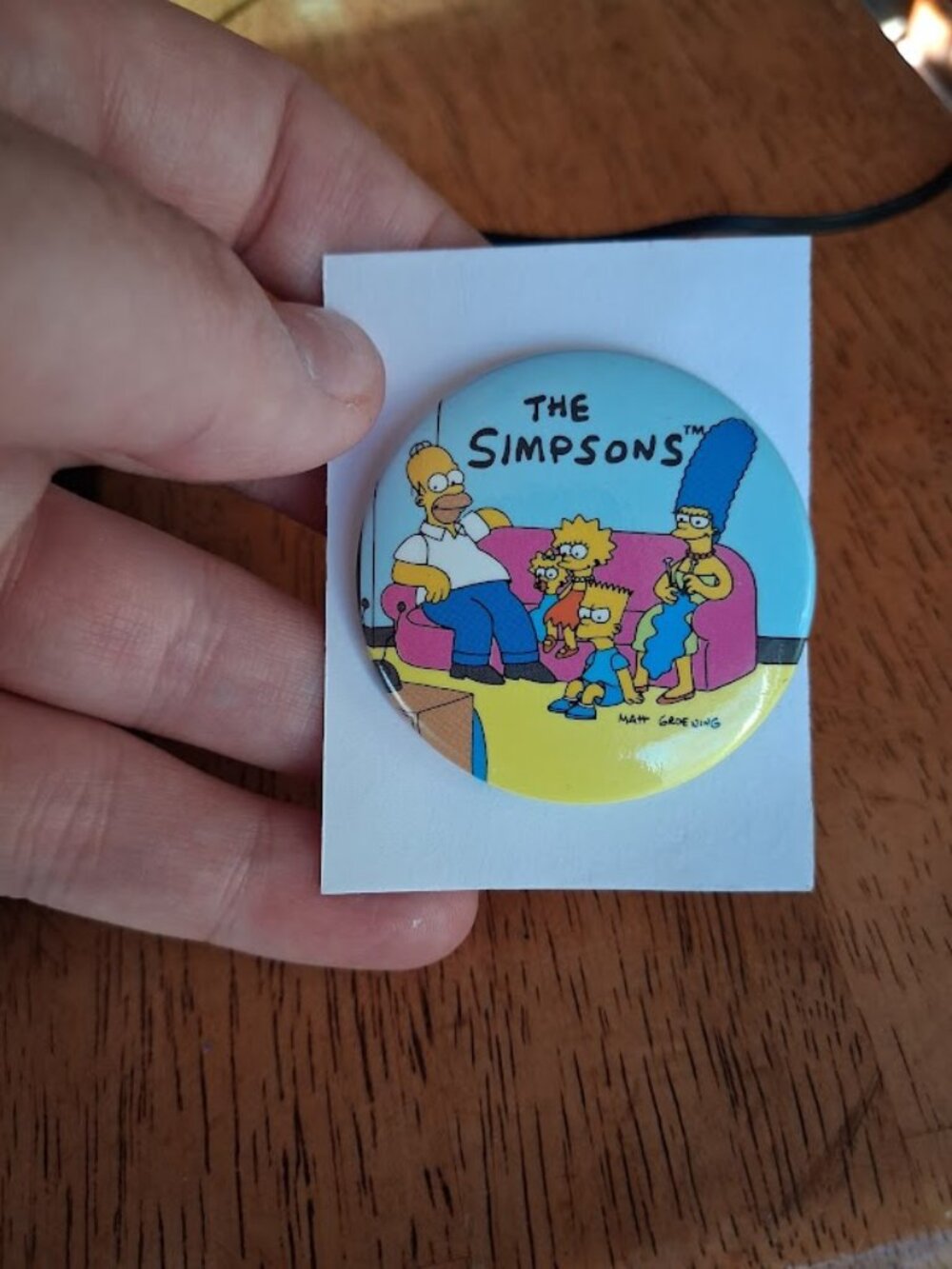 The Simpsons button